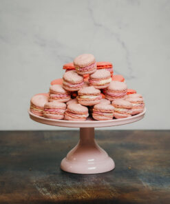 Raspberry Pistachio Macarons