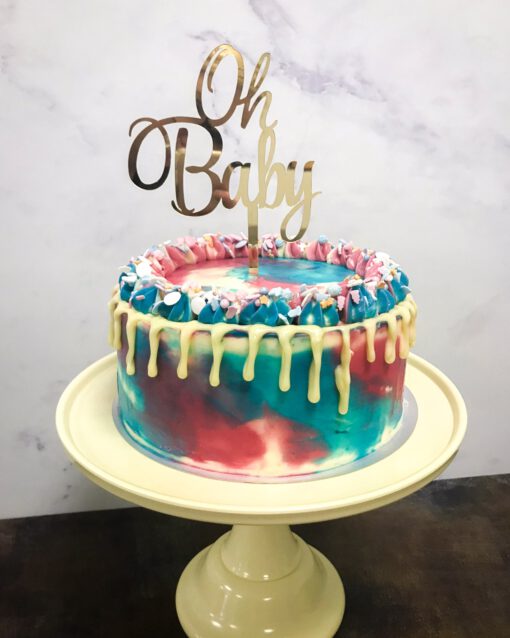 Gender reveal cake